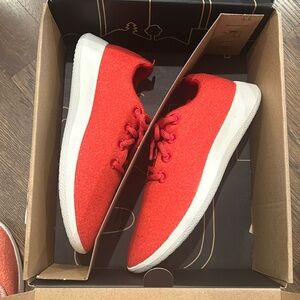 Allbirds wool runner bloom red